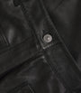 Victoria Beckham Black Leather Alina Trousers