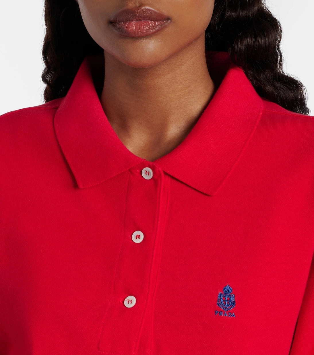 Prada - Logo cotton piqué polo shirt