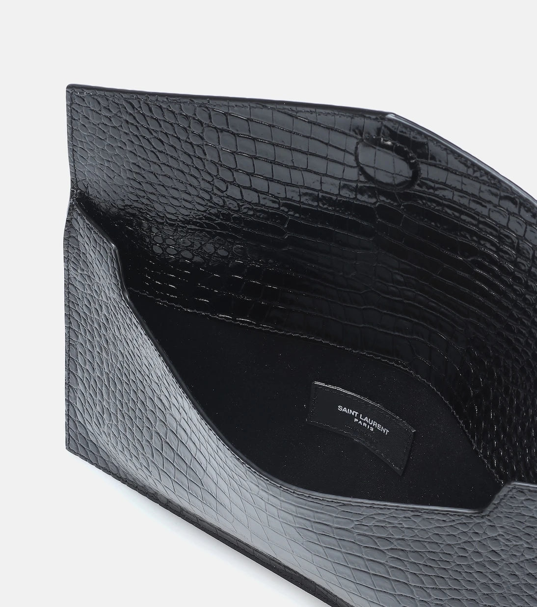 Saint Laurent - Uptown embossed leather clutch