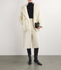 Max Mara White Alpaca-Wool-Silk Coat