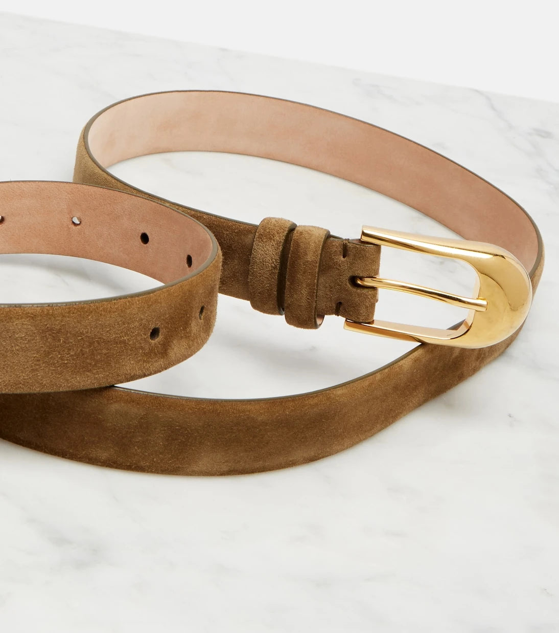 Khaite - Dome suede belt