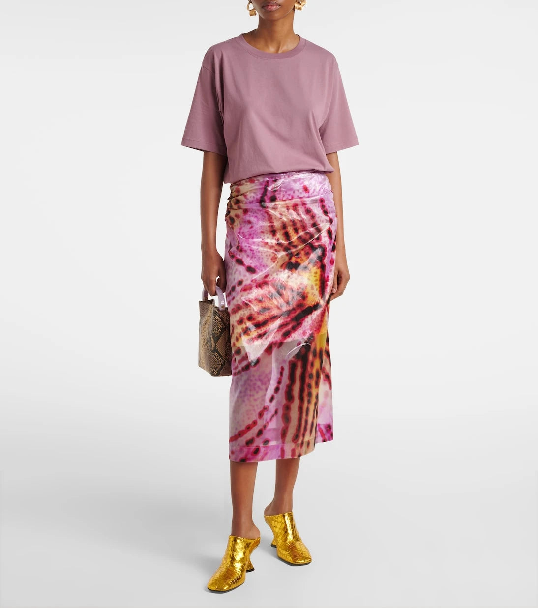 Dries Van Noten - Croc-effect leather wedge mules