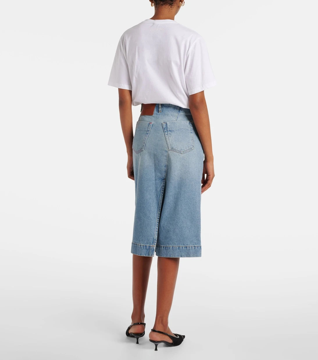 Victoria Beckham - Denim wrap skirt
