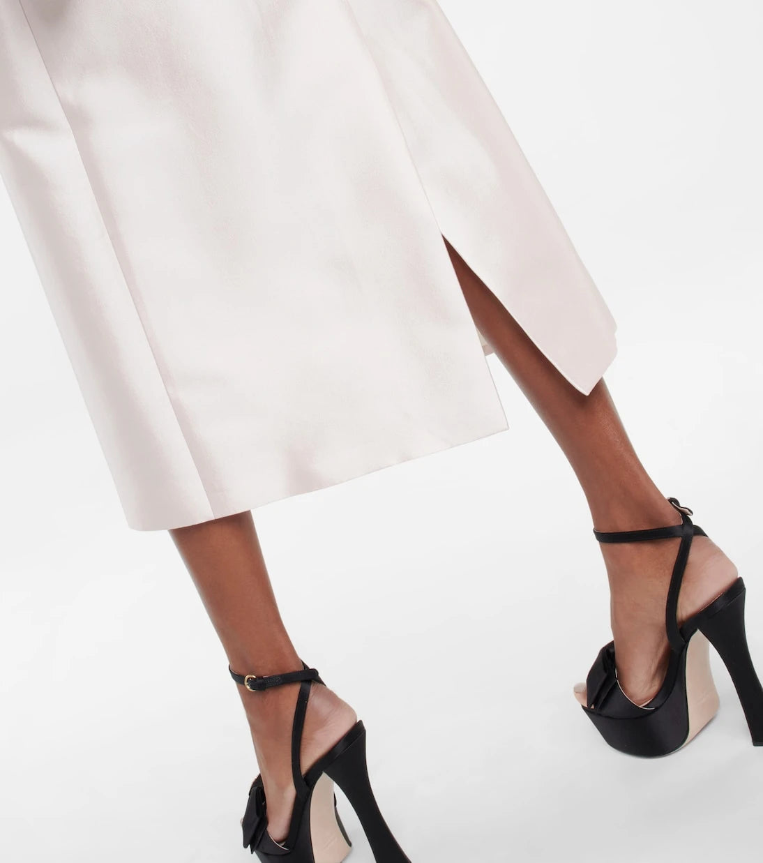 Miu Miu - Embellished silk and wool midi dress