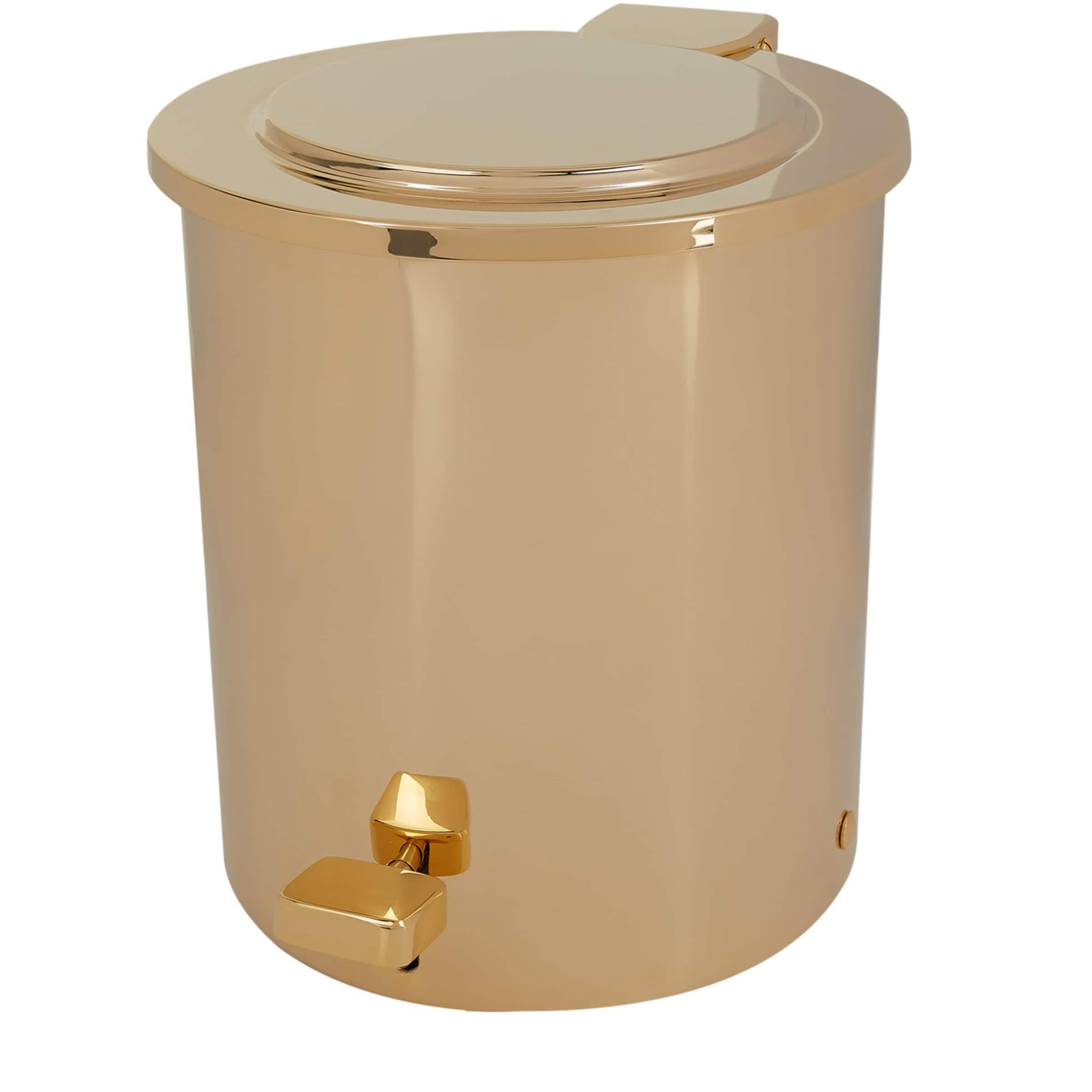 Cylinder Gold-Plated Pedal Bin