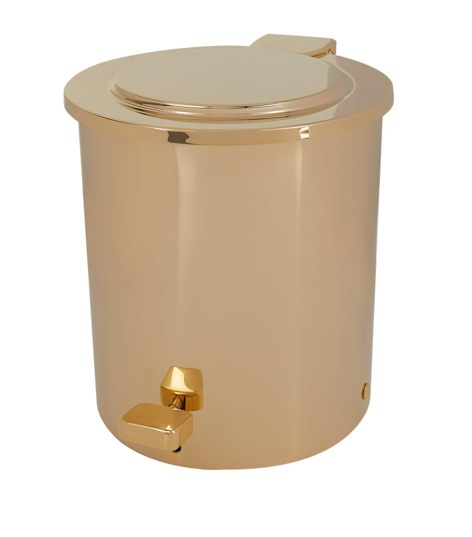 Cylinder Gold-Plated Pedal Bin