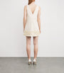 Self-Portrait Ivory Crepe Sequinned Mini Dress