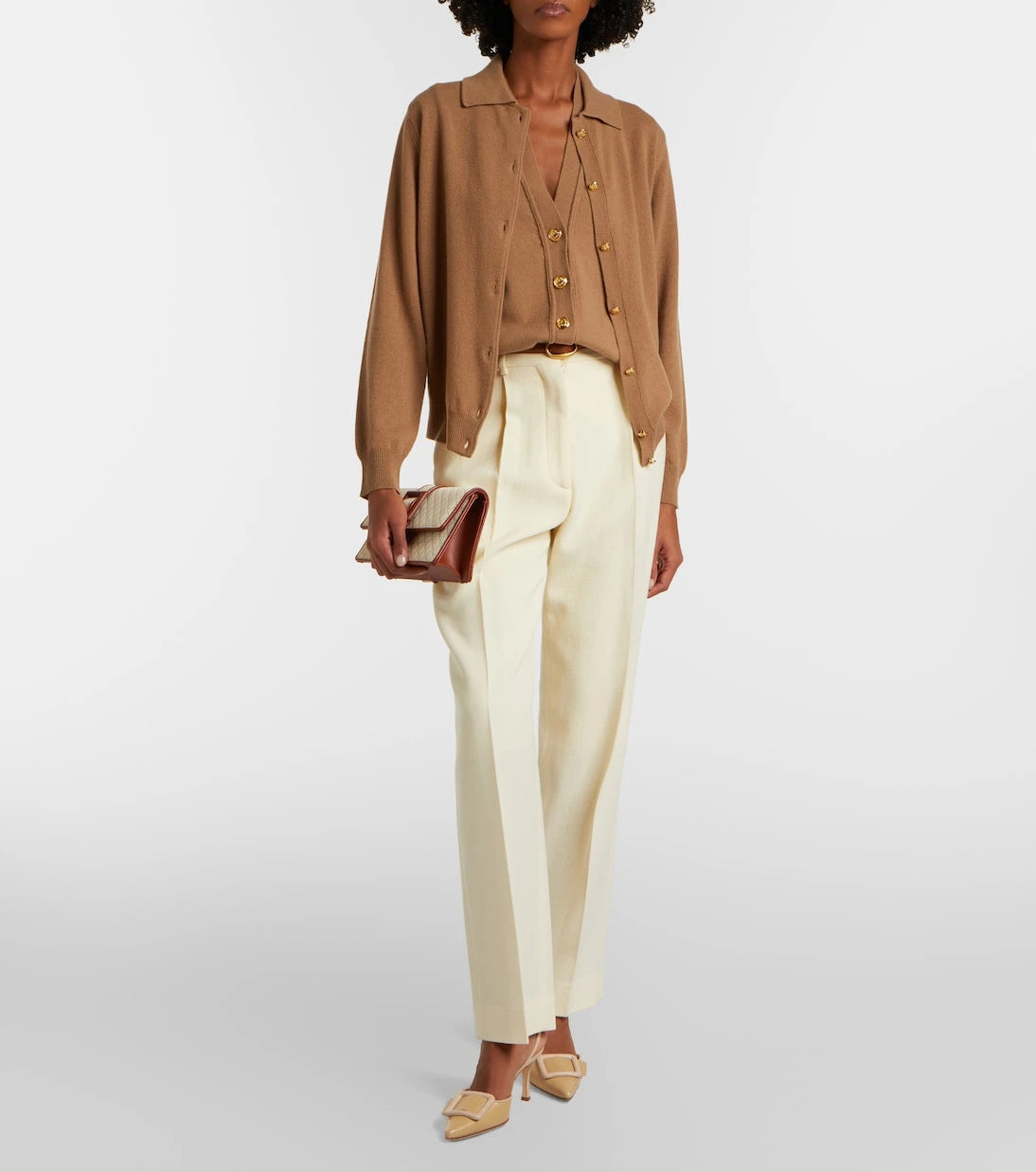 Manolo Blahnik - Maycap raffia-effect clutch