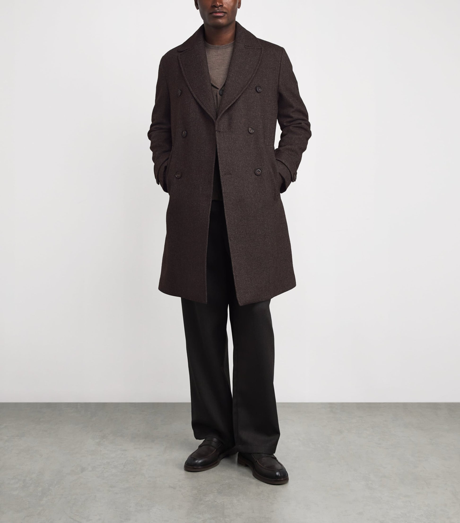 Brown Wool Overcoat