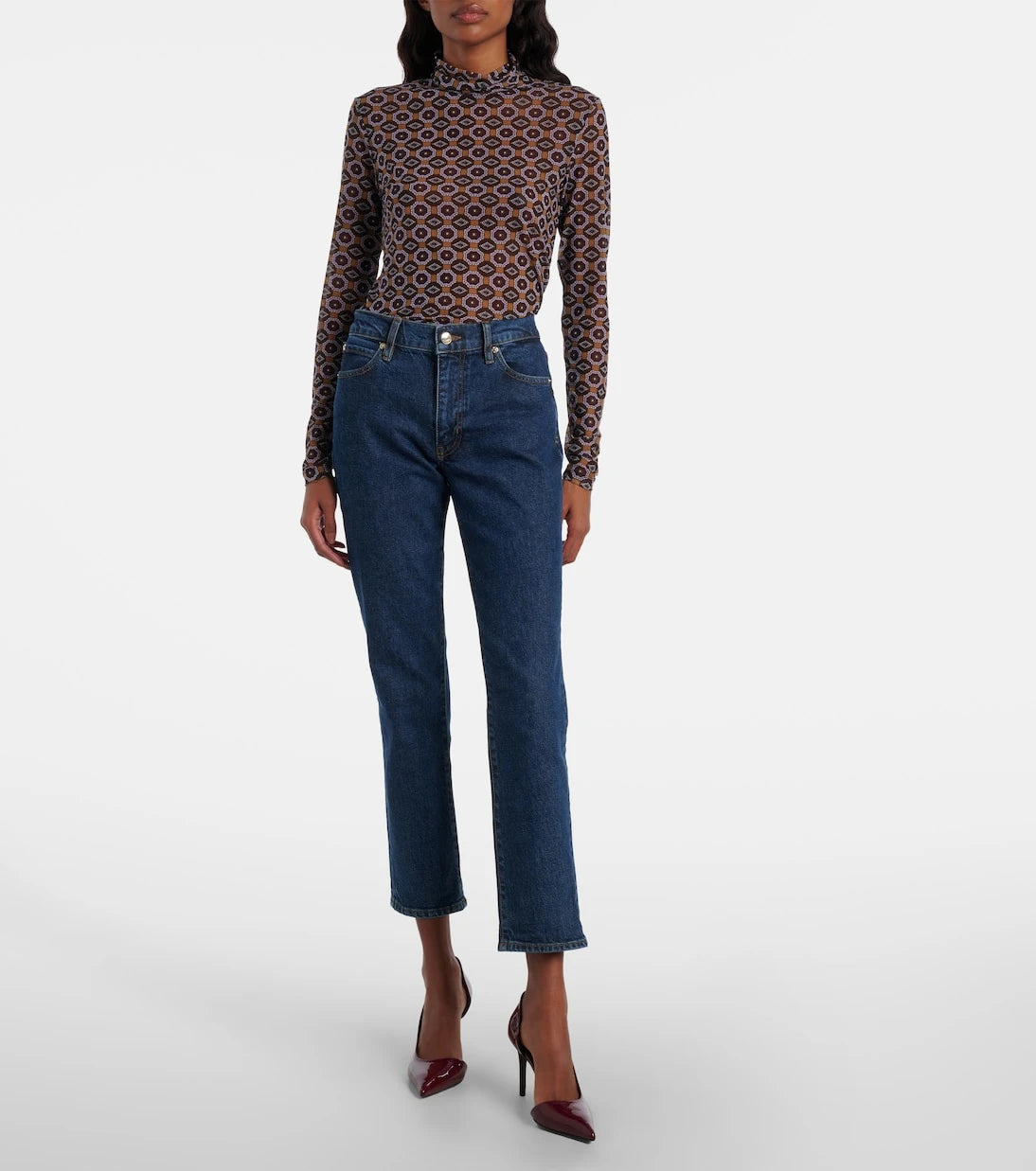Frame - Borrowed cropped straight jeans