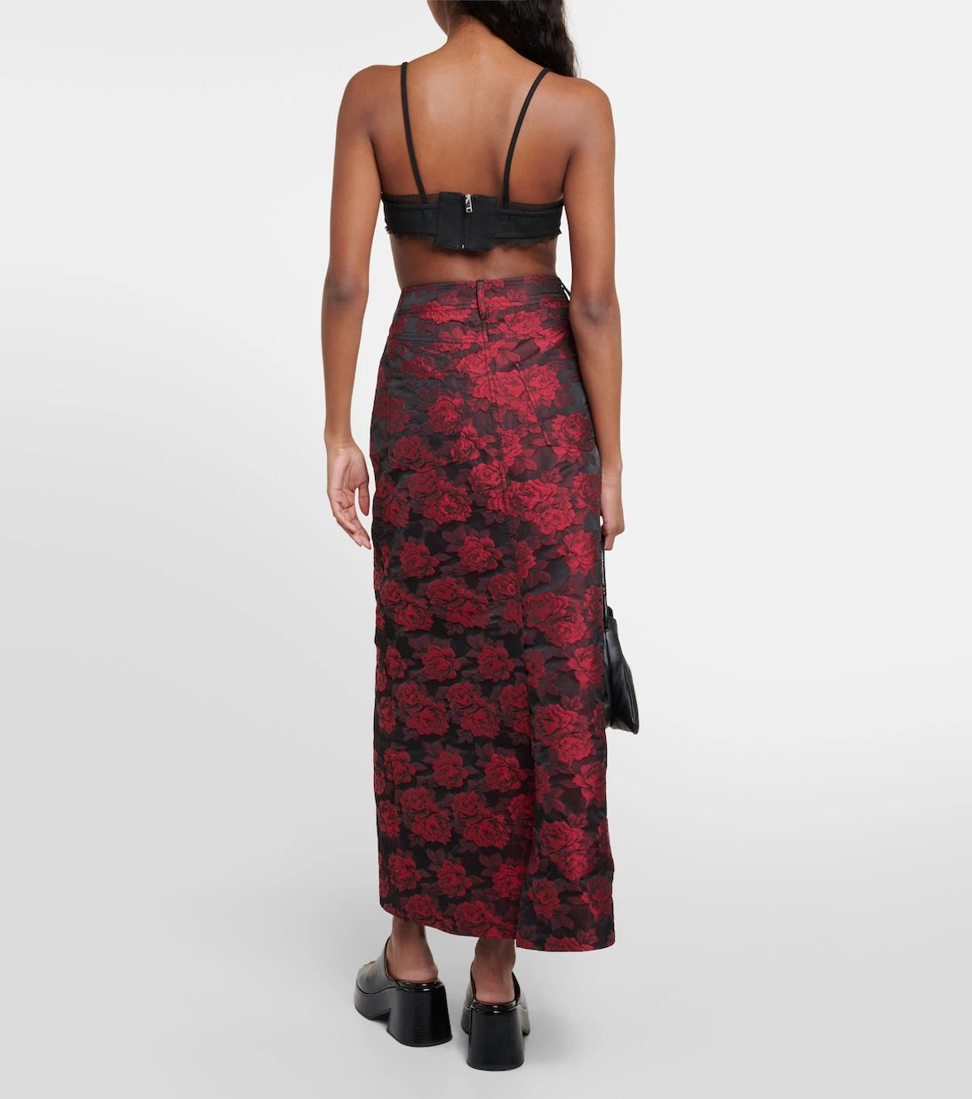Ganni - Floral jacquard maxi skirt