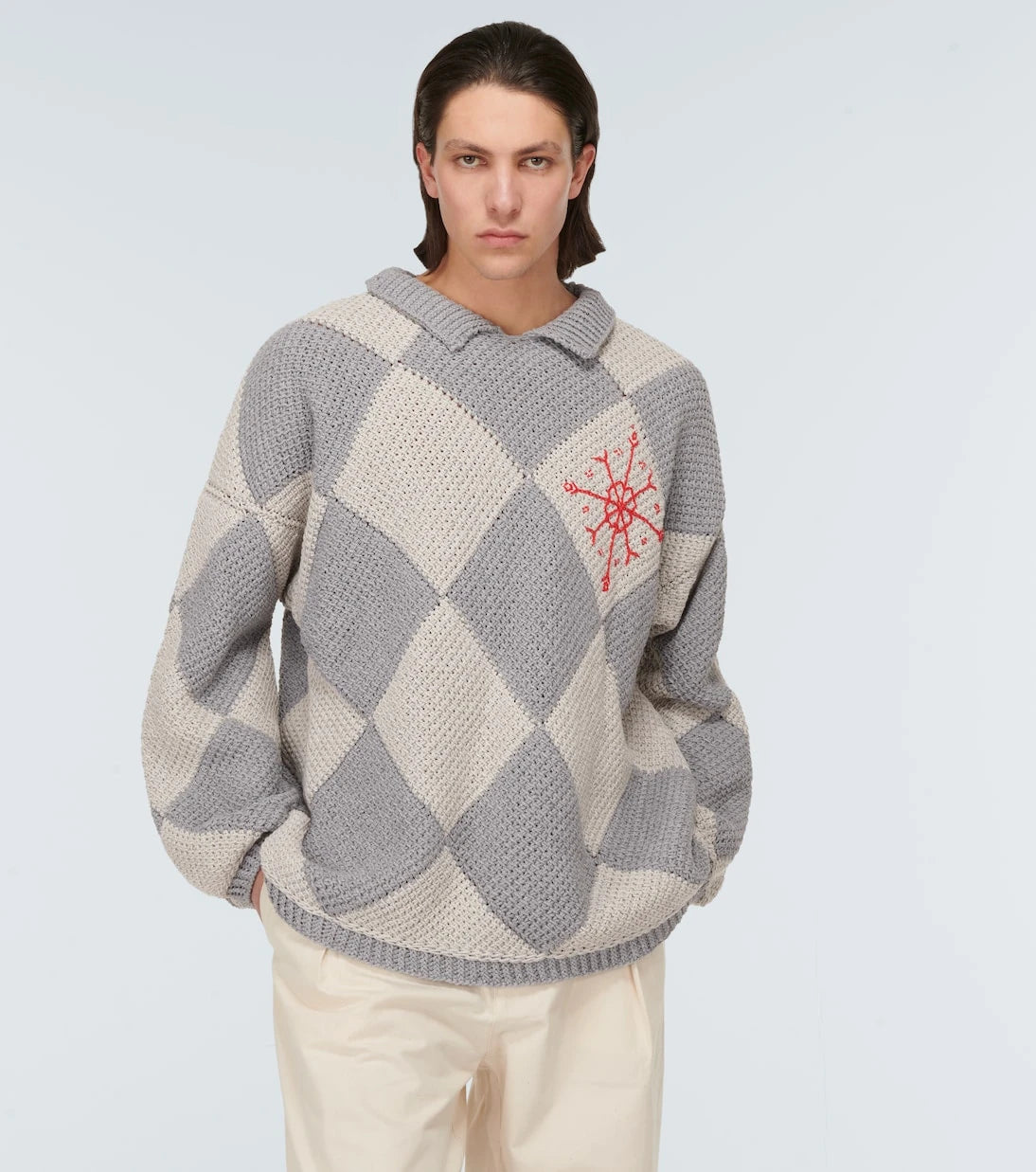 Adish - Embroidered cotton sweater