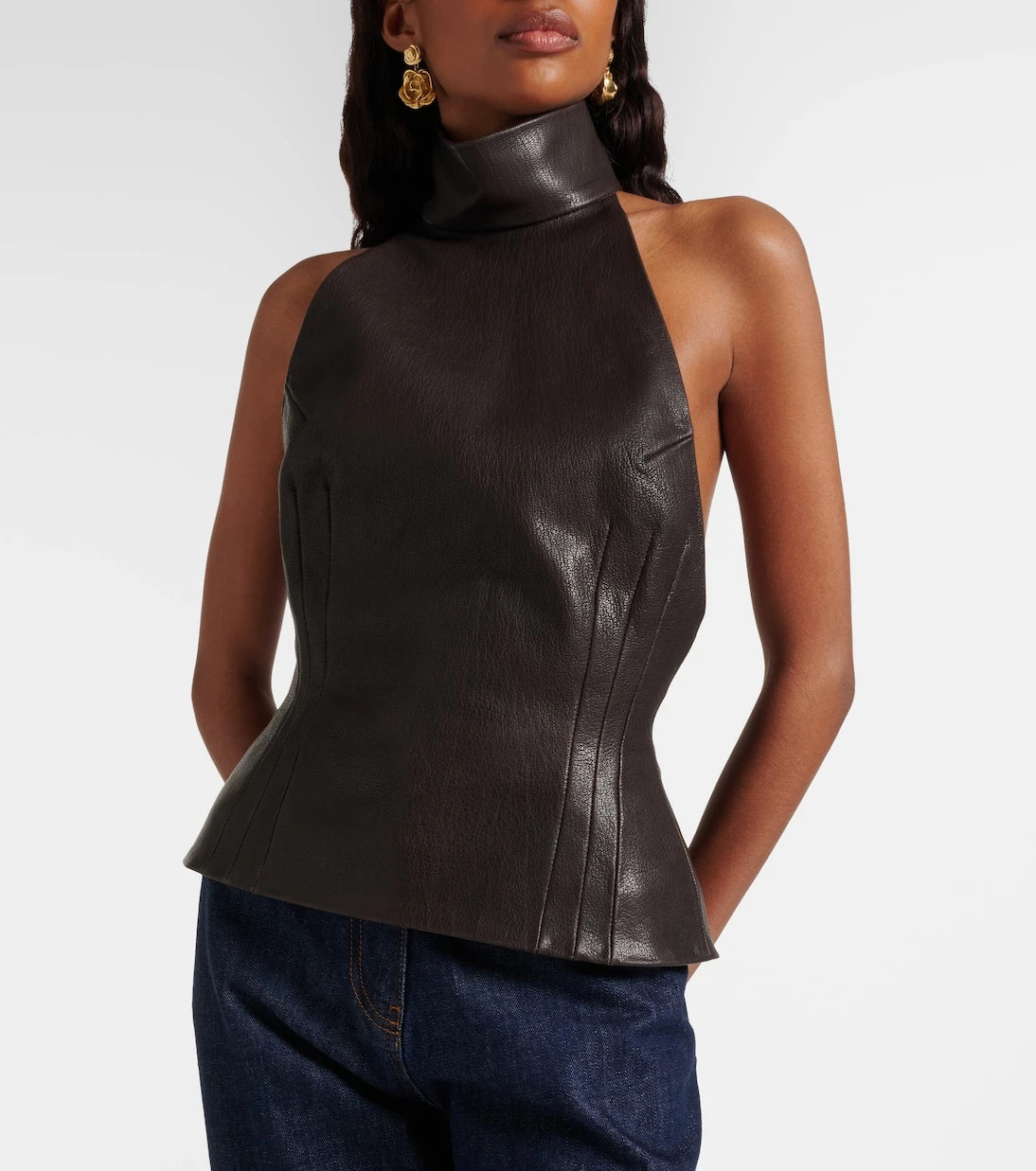 Magda Butrym - Halterneck leather top