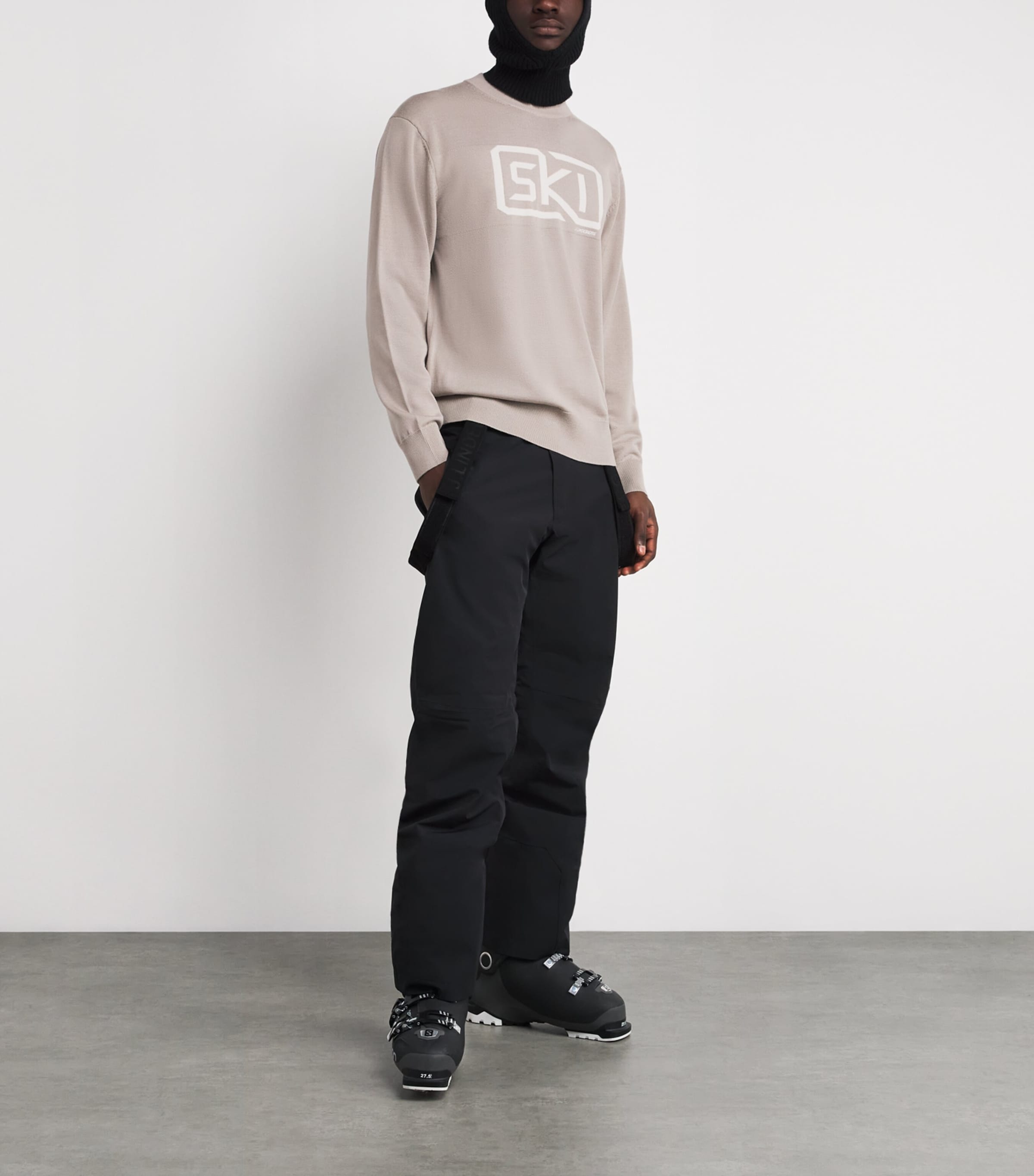 Beige Wool Jacquard William Sweater