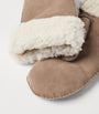 Brown Shearling Mittens