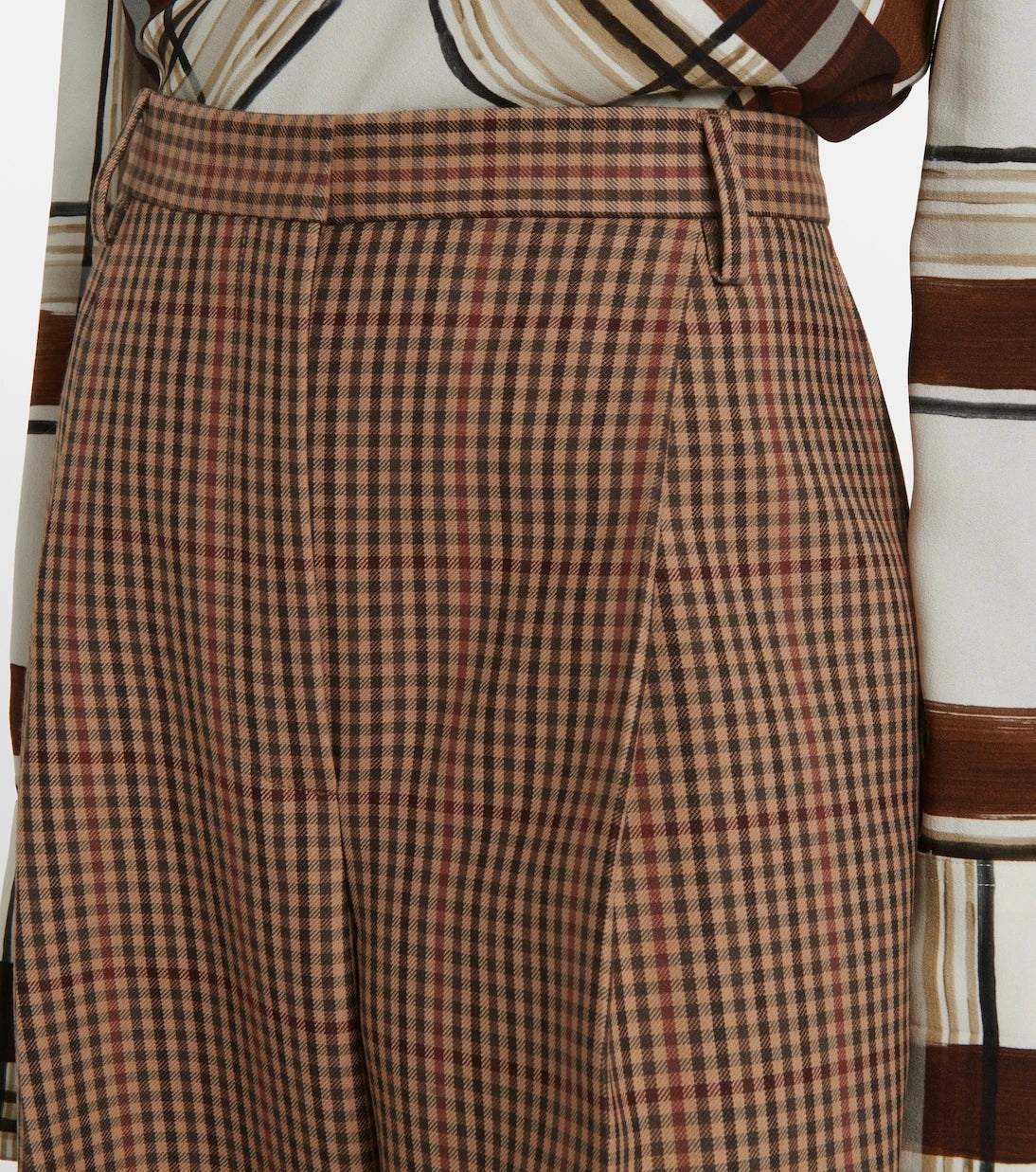 Dries Van Noten - Checked wool wide-leg pants