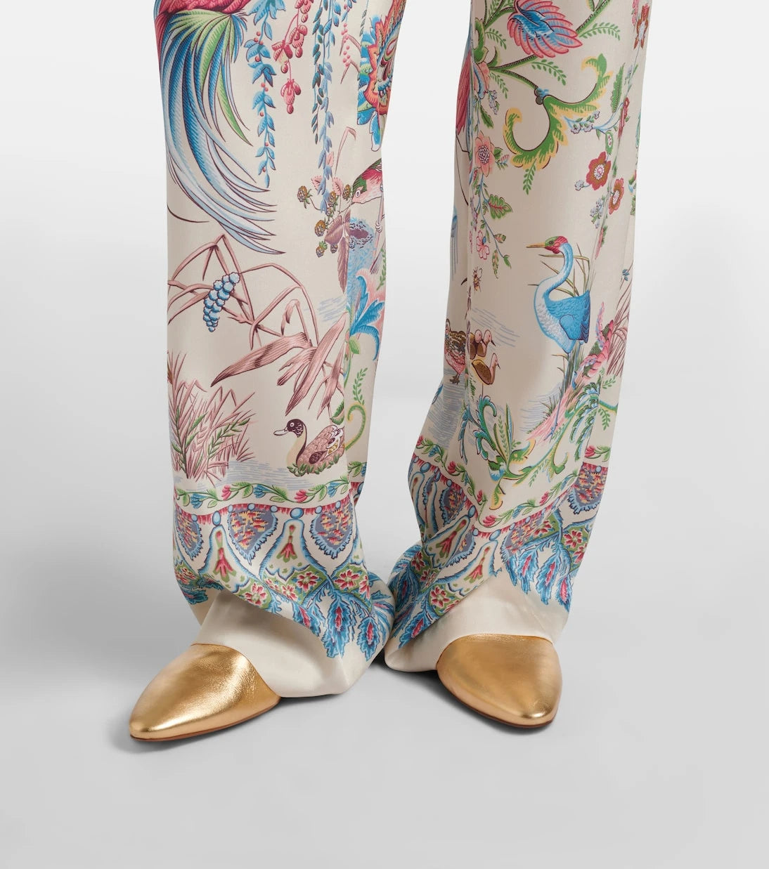 Etro - Floral wide-leg pants