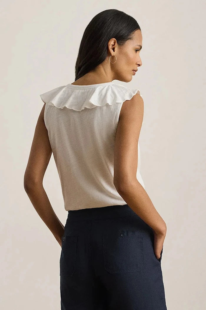 Lauren Ralph Lauren Volanlı Kadın Pamuk Bluz