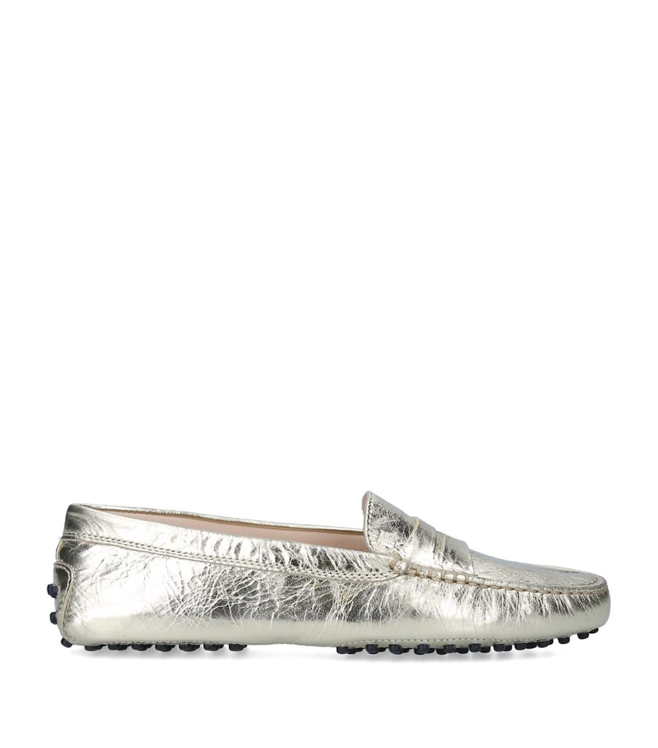 Tod's Gold Leather Gommino Driving Shoes