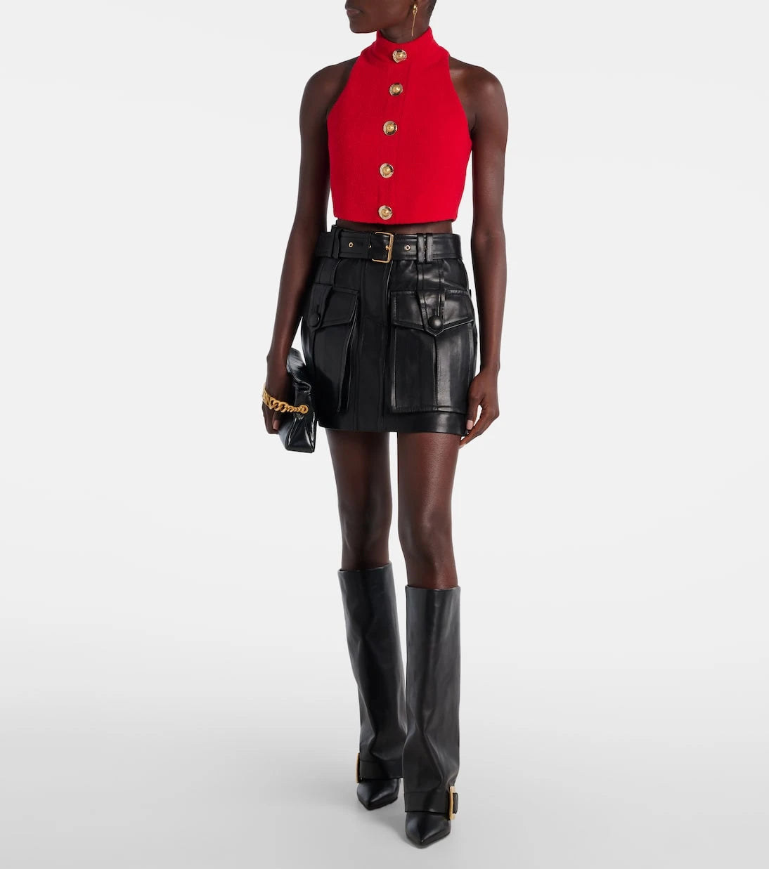 Balmain - Anthem leather knee-high boots