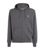 Polo Ralph Lauren Grey Cotton-Blend Zip-Up Hoodie
