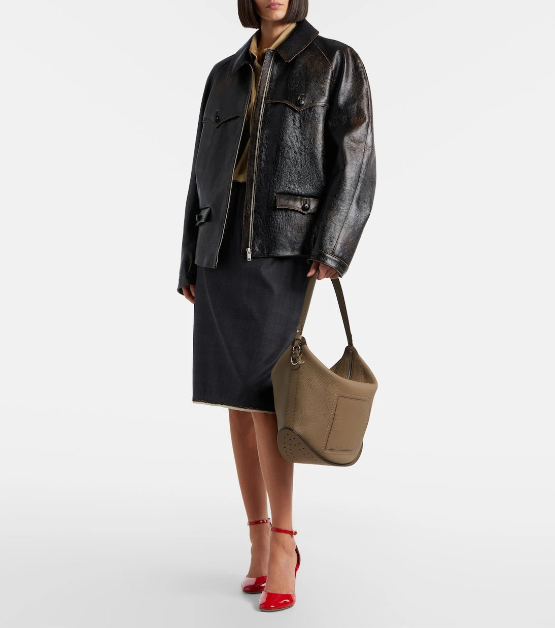 Delvaux - Pin Mini leather shoulder bag