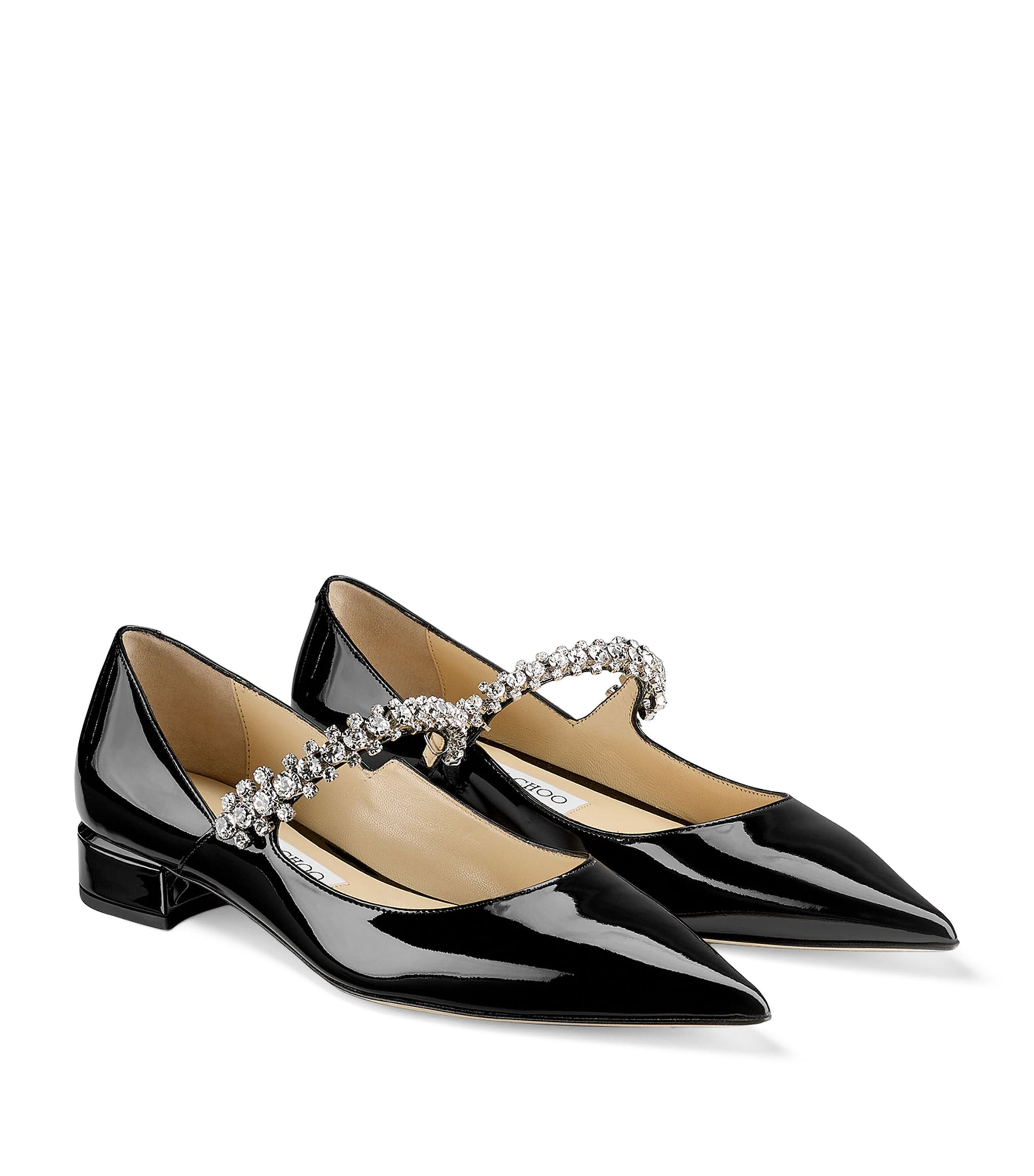 Jimmy Choo Black Bing 25 Patent Leather Ballet Flats