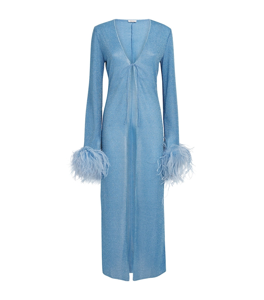 Oséree Blue Lumiere Plumage Kaftan