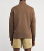 Polo Ralph Lauren Brown Cotton Quarter-Zip Sweater