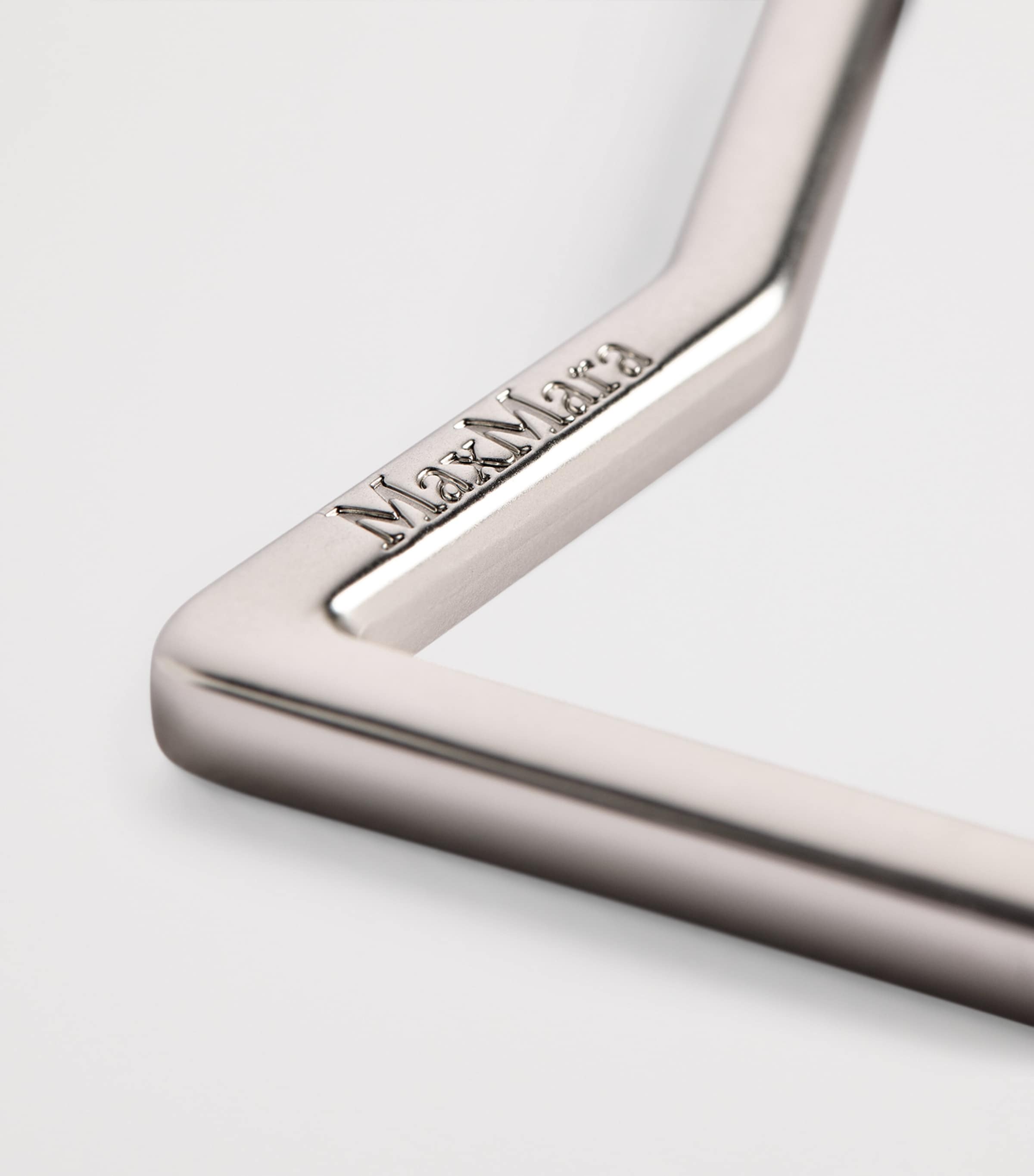 Max Mara Grey Engraved Logo Carabiner