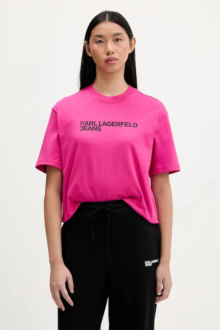 Karl Lagerfeld Jeans kadın pamuklu tişört