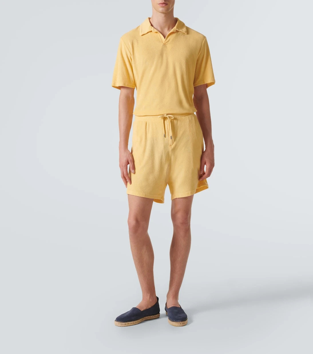 Frescobol Carioca - Faustino cotton and linen-blend terry shorts