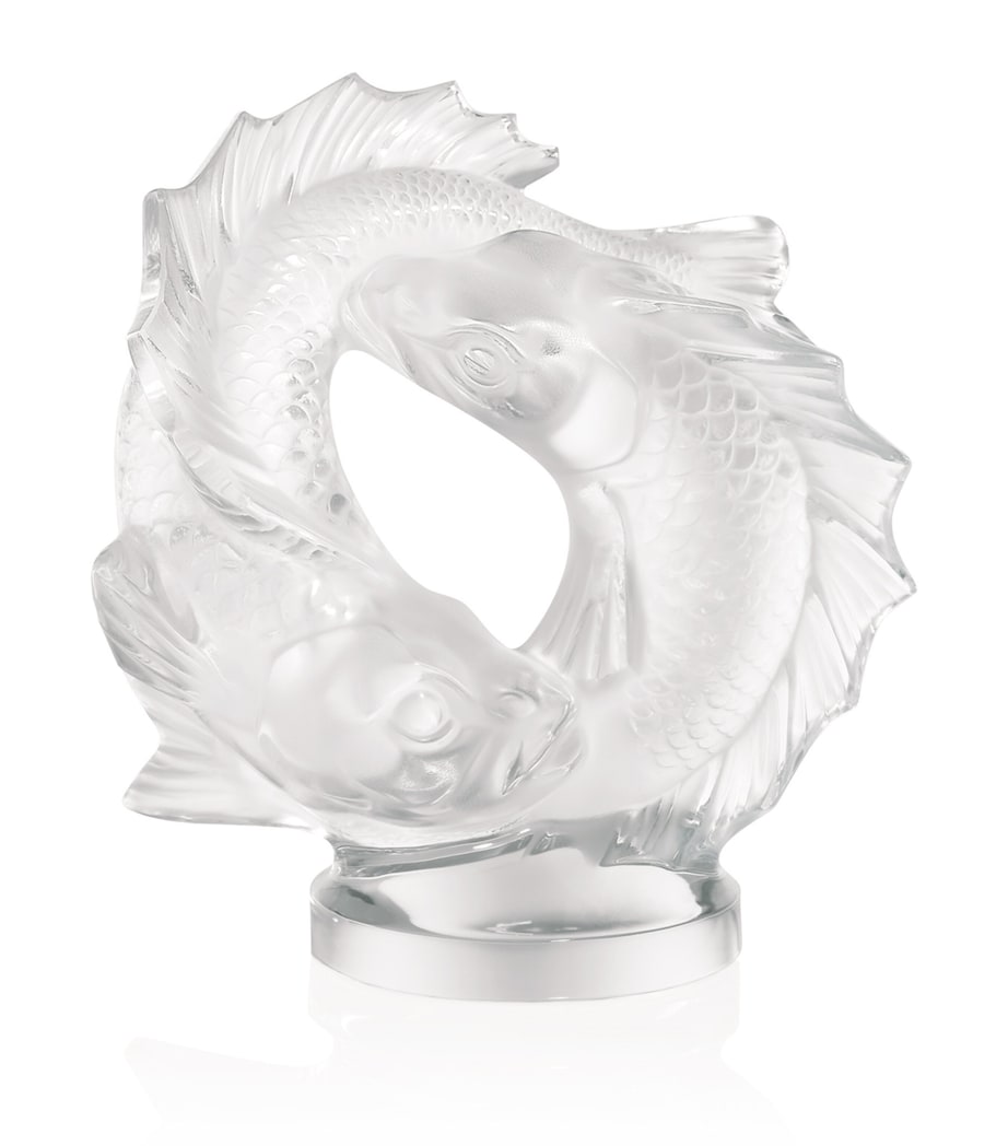 Crystal Double Fish Sculpture (28.5cm)