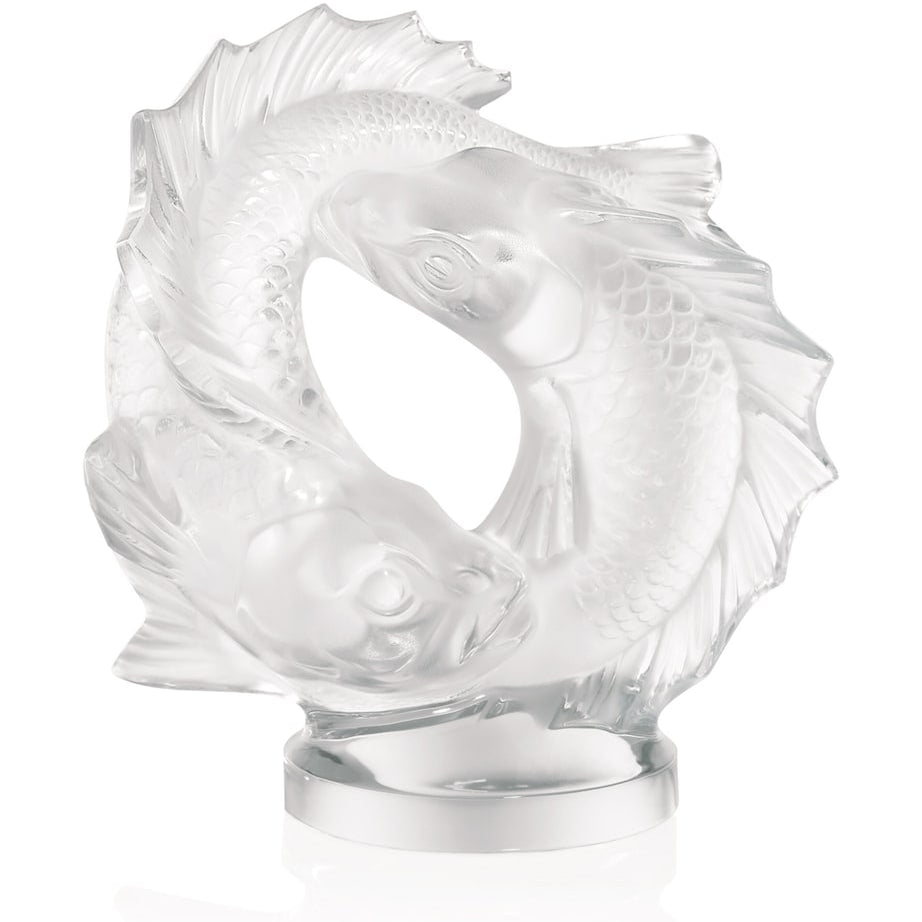 Crystal Double Fish Sculpture (28.5cm)
