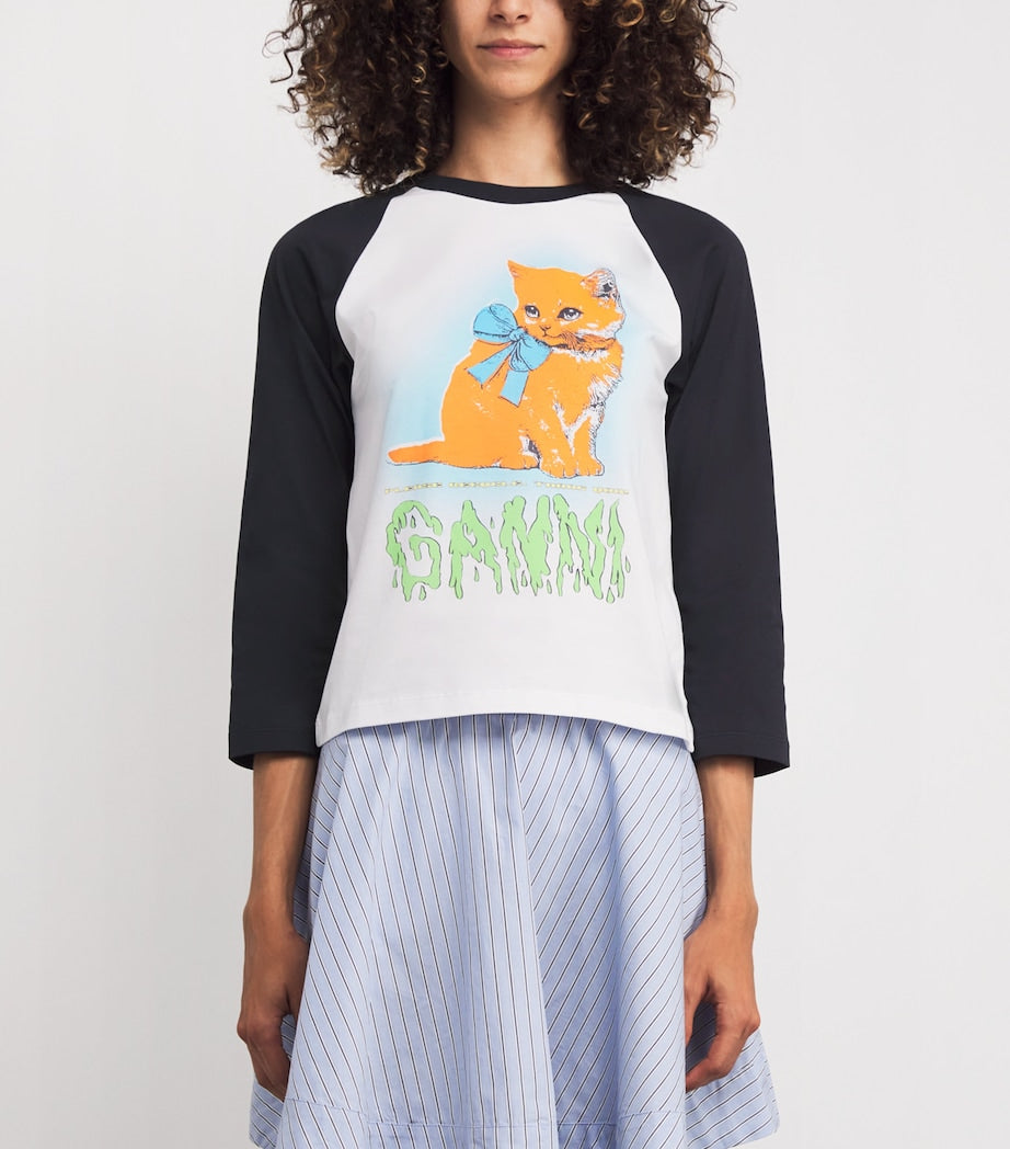 White Organic Cotton Kitty Baby T-Shirt