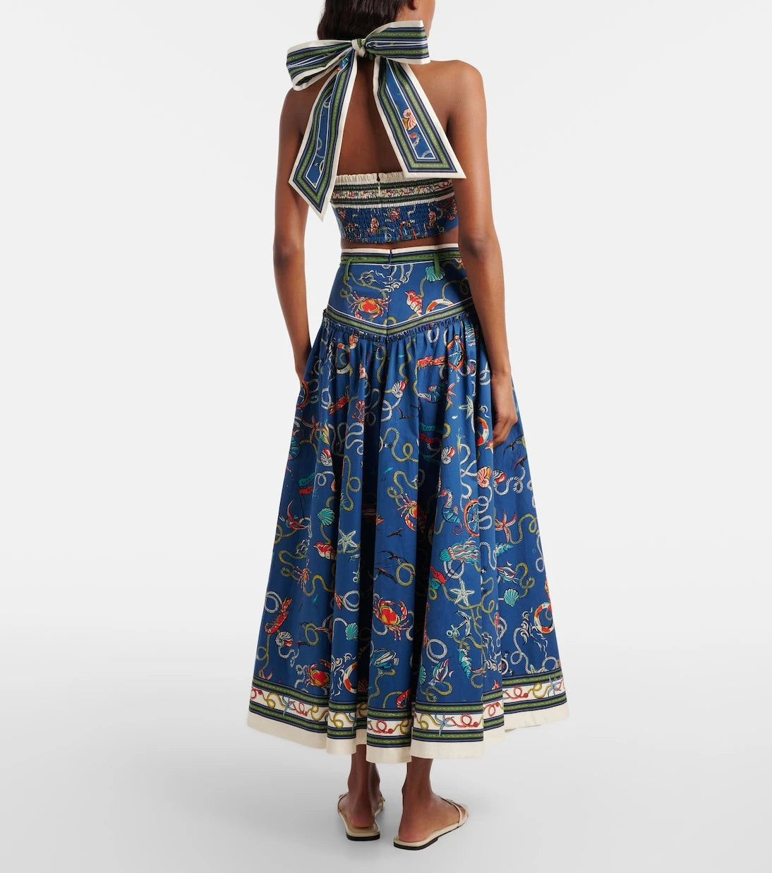 Alémais - Cove printed cotton maxi skirt