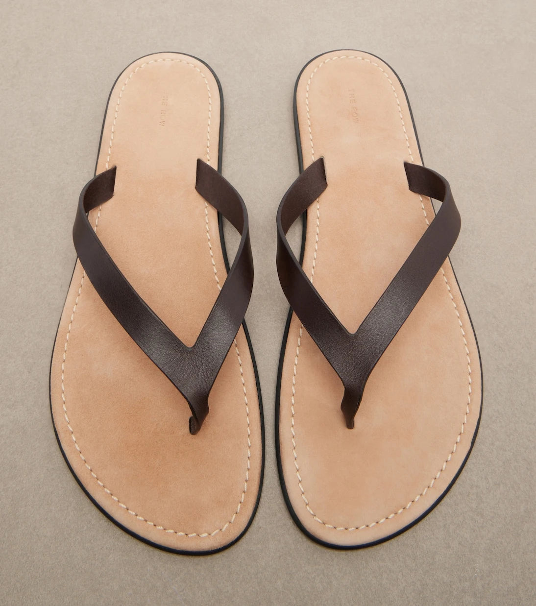 The Row - Beach leather thong sandals