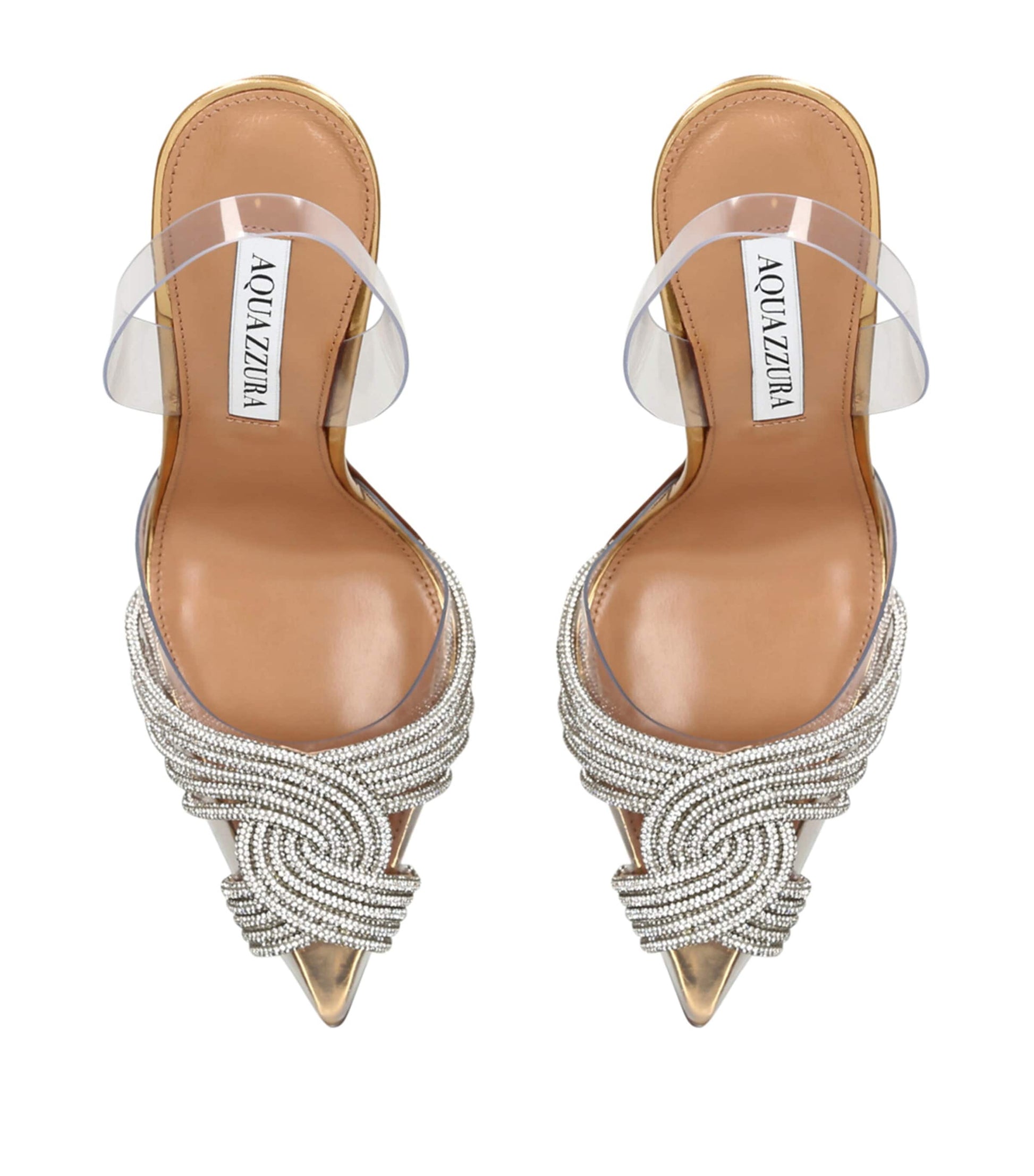 Plexi Gatsby Slingback Heels 105 GOLD