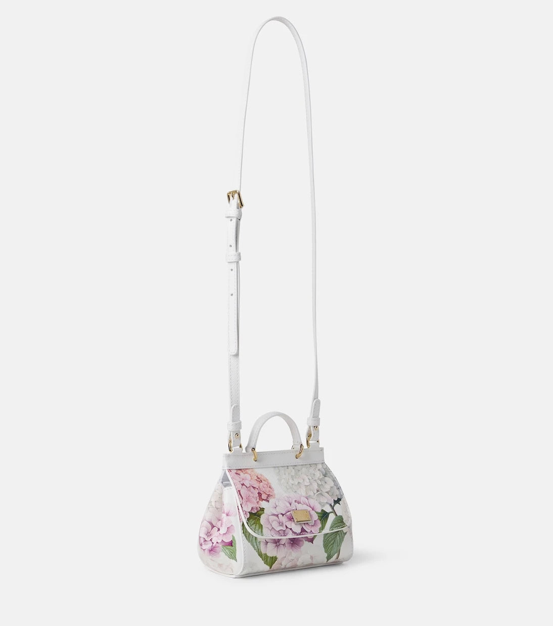 Dolce&Gabbana Kids - Sicily floral leather shoulder bag