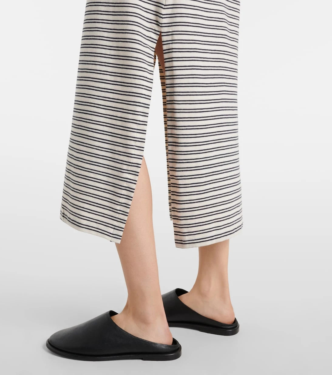 Velvet - Corin striped cotton midi dress