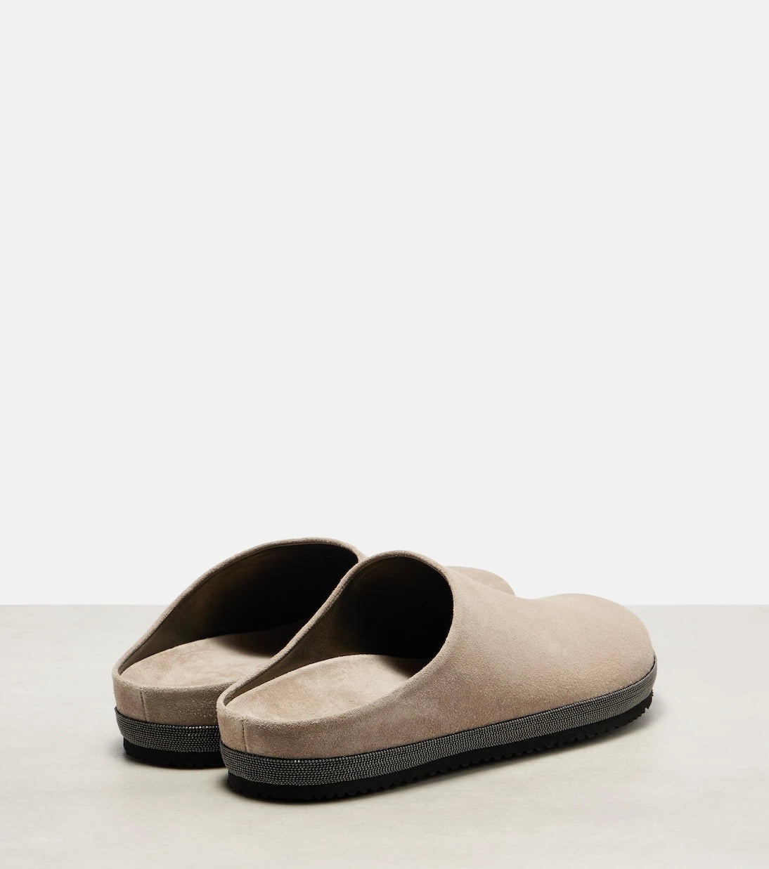 Brunello Cucinelli - Monili suede clogs
