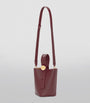 LOEWE Burgundy Mini Leather Pebble Bucket Bag