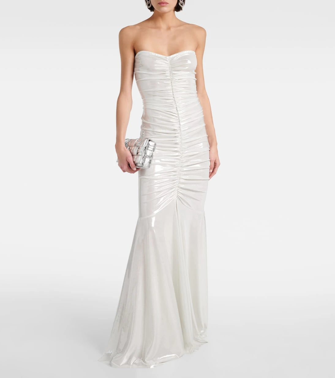 Norma Kamali - Ruched metallic gown