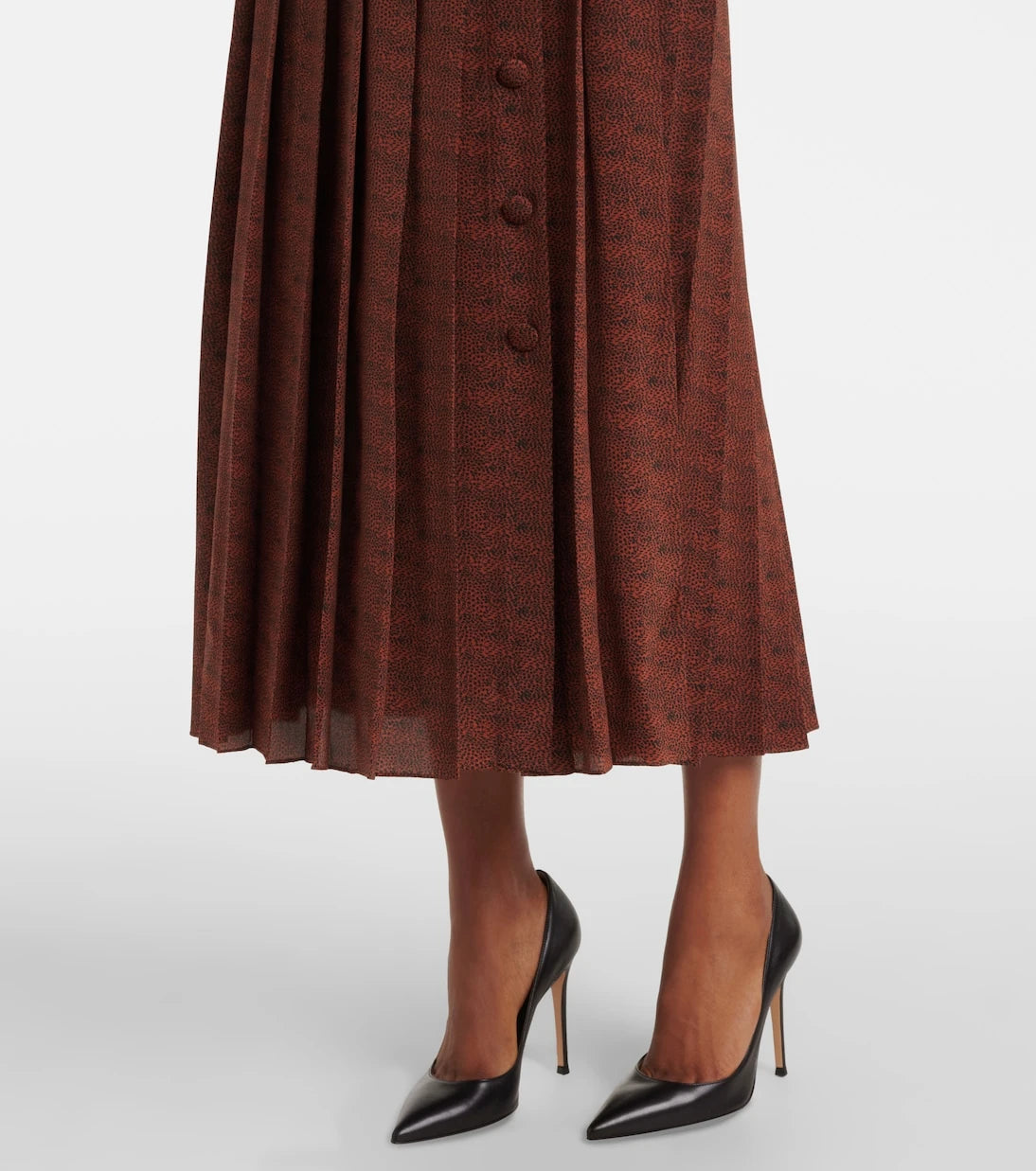 Alessandra Rich - Leopard-print silk midi dress