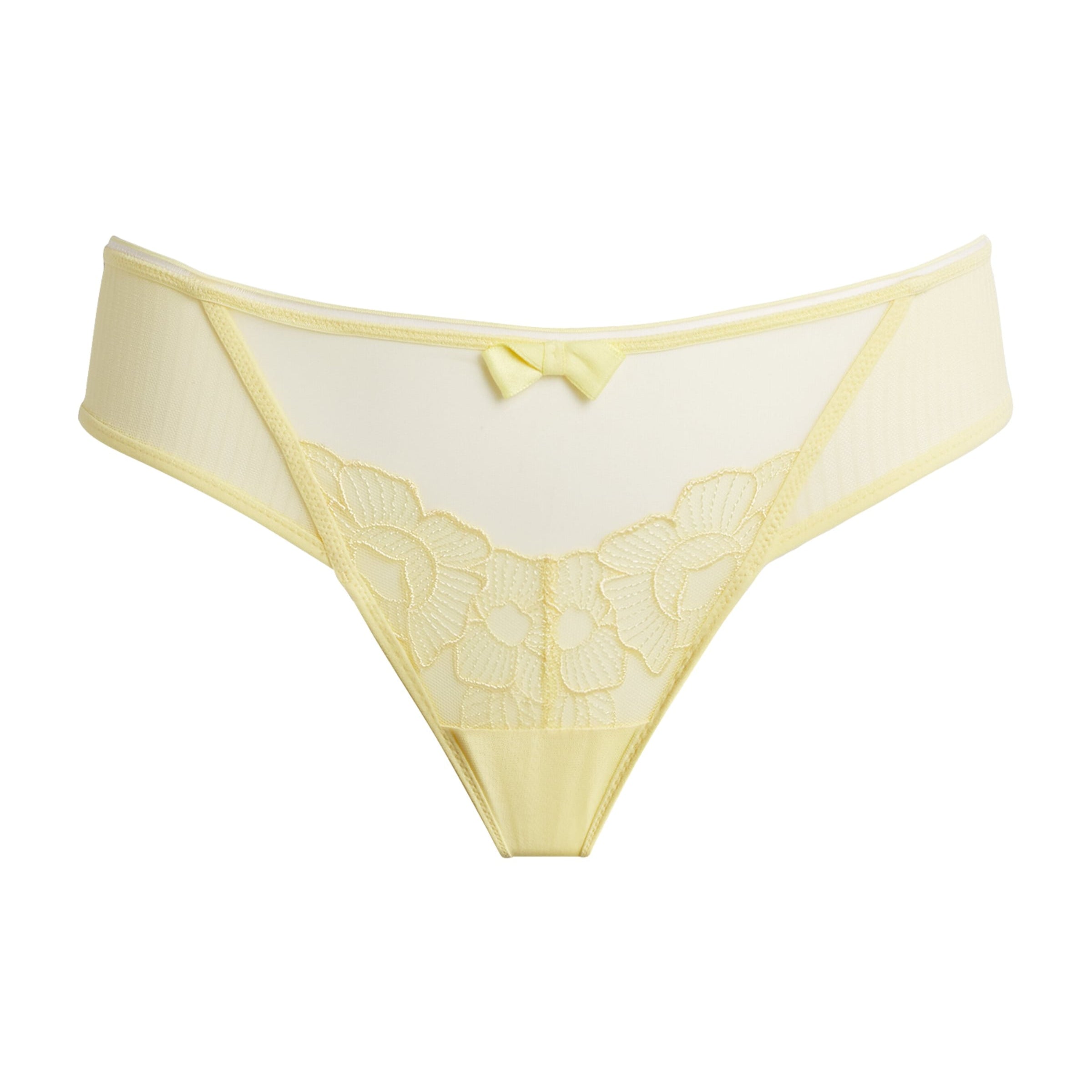 Maison Lejaby Yellow Embroidered Intuition Tanga