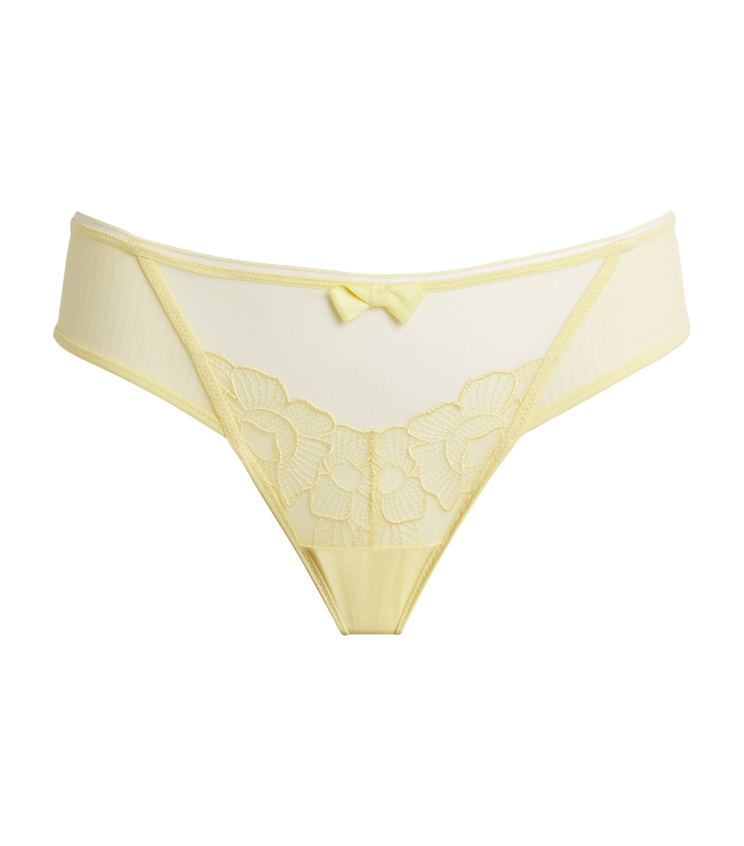 Maison Lejaby Yellow Embroidered Intuition Tanga