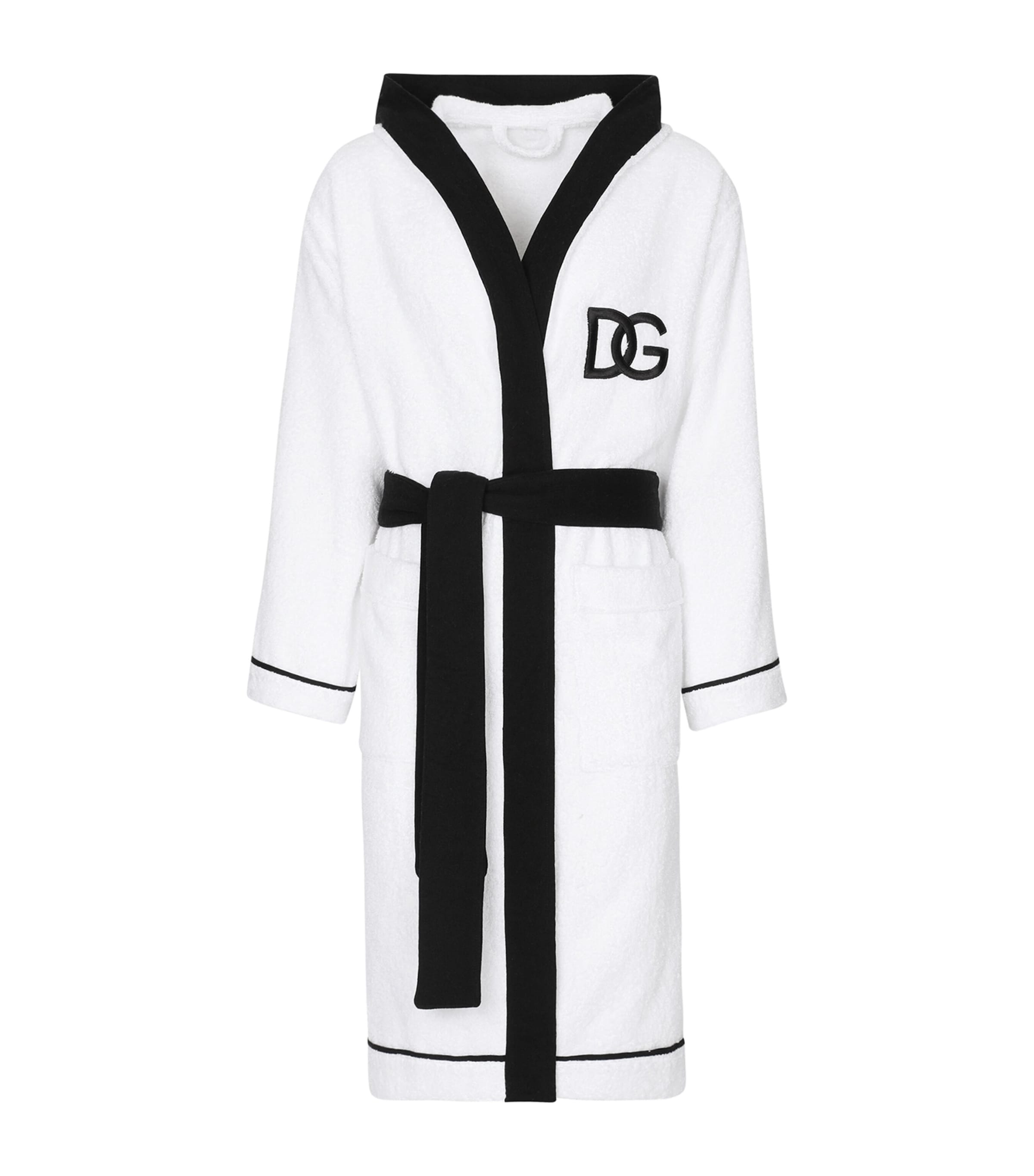 Dolce & Gabbana Casa Terry Cotton DG Logo Robe