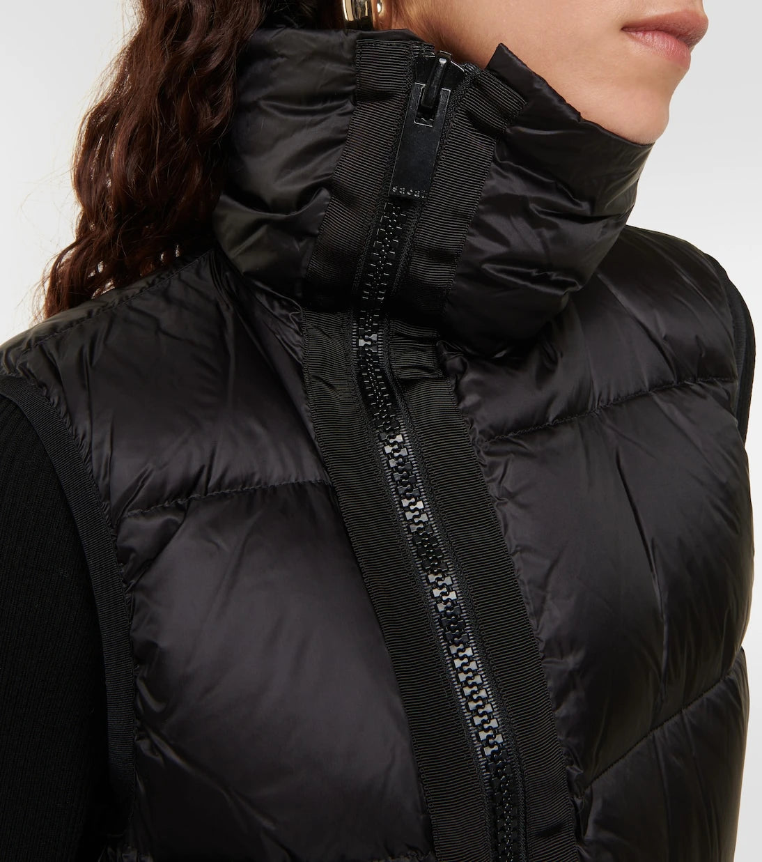 Sacai - Asymmetric quilted down vest