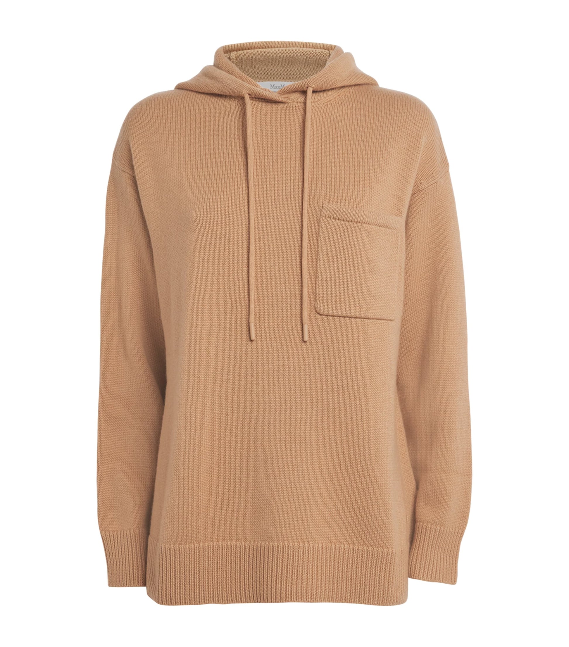 Max Mara Beige Wool-Cashmere Hoodie