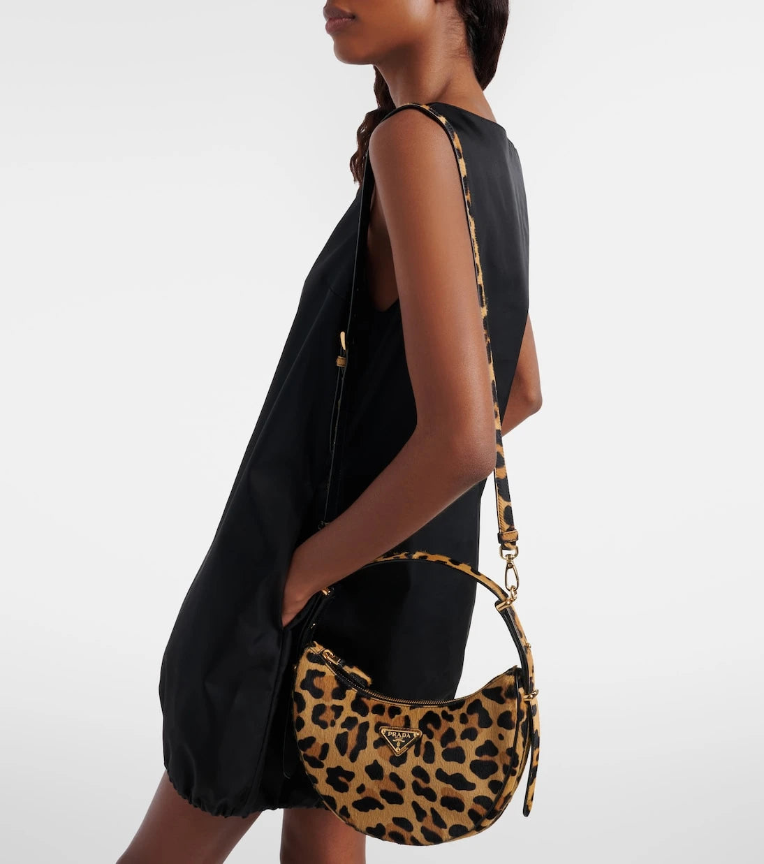 Prada - Prada Arqué calf hair shoulder bag